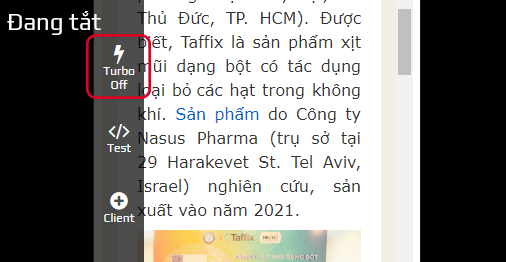Disable Turbo View in Live Traffic